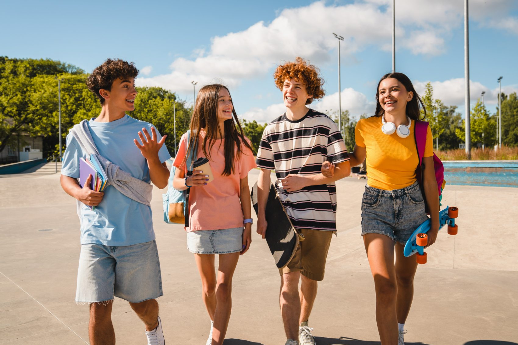 Group of teenagers walking together, representing a youth audience study